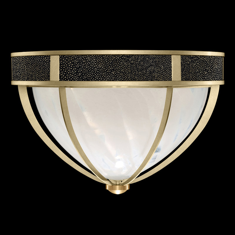 Plafonnier encastré rond 18,75 po Mirage, Chevalier noir, Feuille d'or douce standard / laiton
