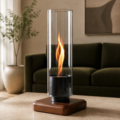 Tornado Clean-Burning Wax Outdoor Tabletop Fireplace With Flame Guard