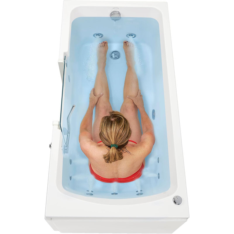 Ella Laydown 32x72 Hydro Massage Walk in Bathtub, Left
