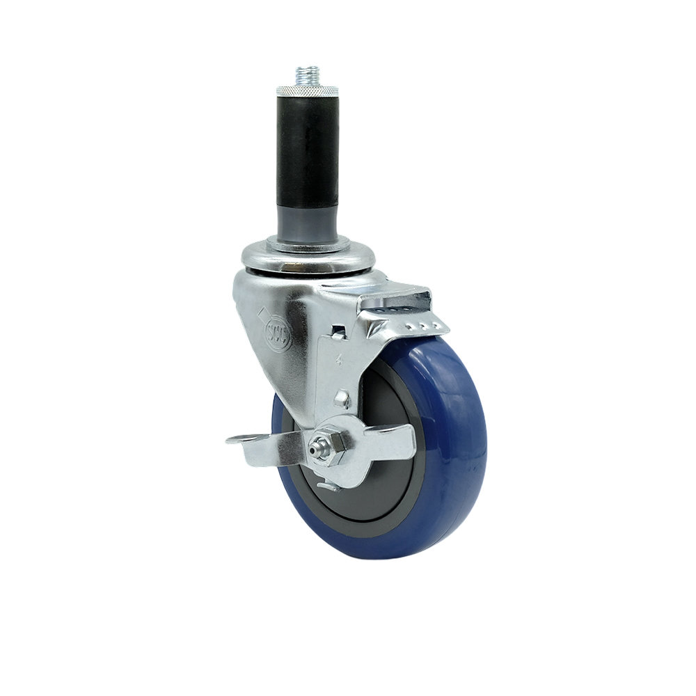 Service Caster Blue Polyurethane Swivel Expanding Stem Caster | Wayfair