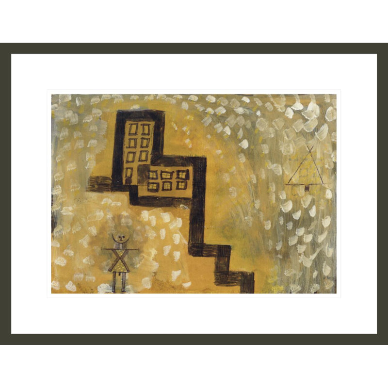 «The House on the Hill» par Paul Klee, impression giclée encadrée, 16,93 po H x 21,75 po L