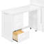 Lit mezzanine simple de style maison simple avec bureau roulant, armoire de rangement et tiroirs-1147222769
