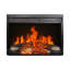 Foyer électrique encastré, 58 cm (23 pouces), chauffage ultramince, flamme réaliste, bûches, télécommande, minuterie, protection contre la surchauffe, certification UL, puissance de 1400 W, 5000 coups par heure, 11 réglages de température.