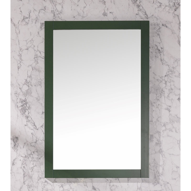 Miroir de salle de bain Malave, Vert Vogue, 36 po x 24 po