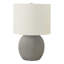 Lighting, H 20 po, lampe de table, béton gris, abat-jour, contemporain