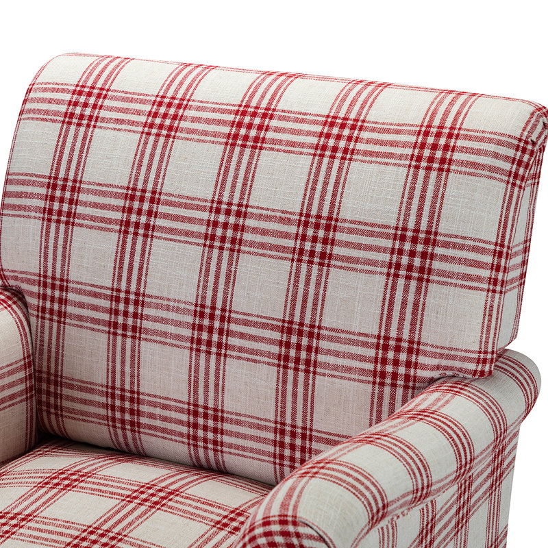 Fauteuil Ariana, Lin écossais rouge