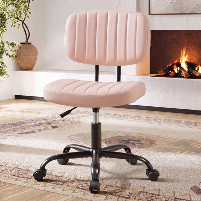 Fauteuil de bureau pivotant sans accoudoirs Aguilera, en similicuir avec dossier