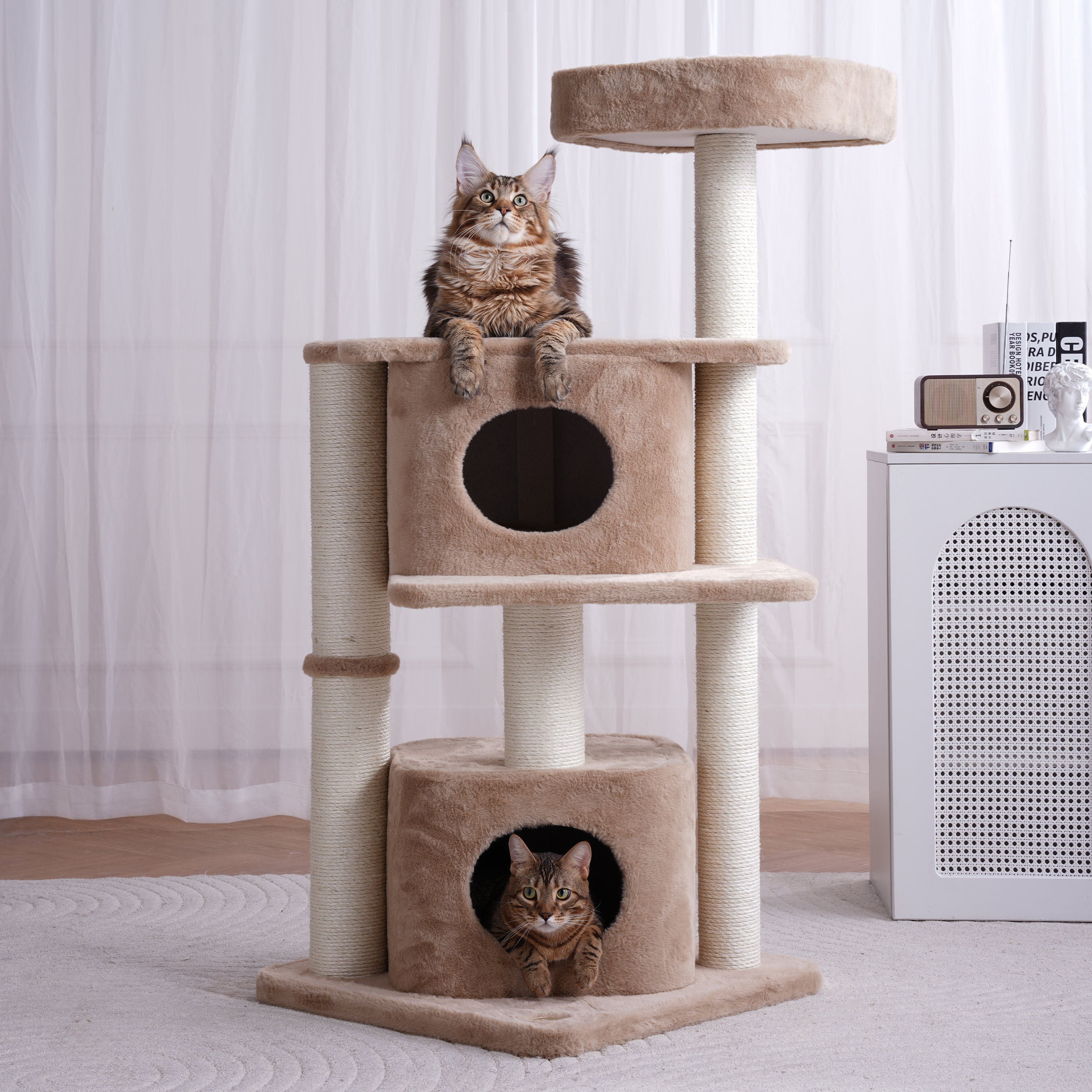 Tucker Murphy Pet™ Modern 51.6"H Multi-Function Cat Tree for Big Cats&MaineCoon | Wayfair