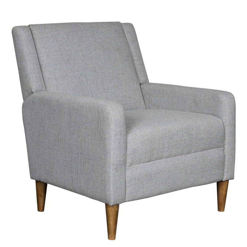 Fauteuil d'appoint rembourré, Gris clair