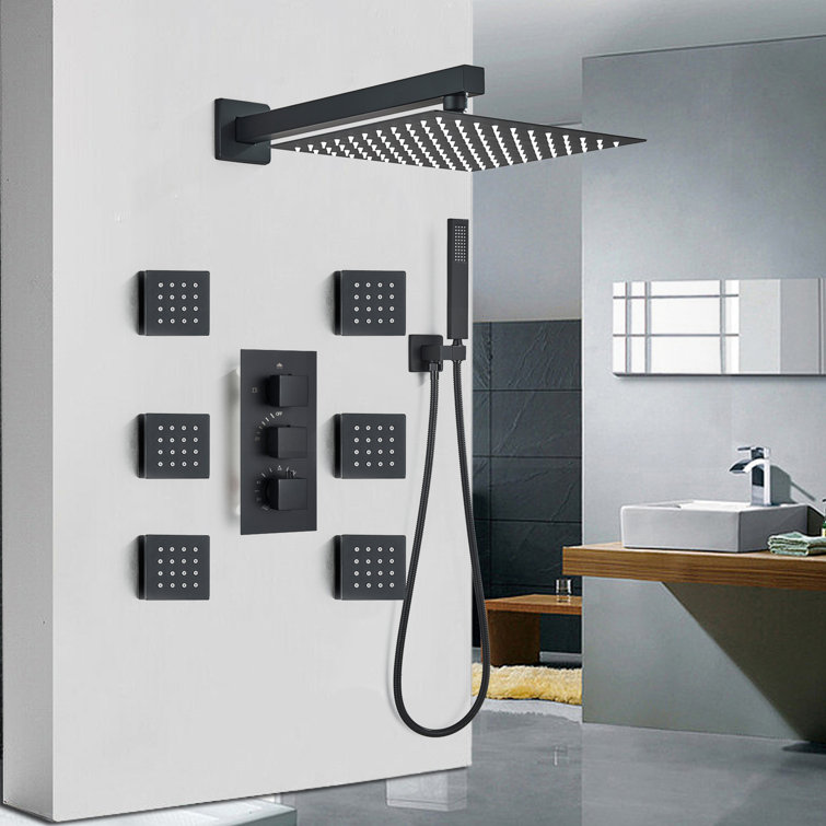 Thermostatic Complete Shower System with Rough-in Valve