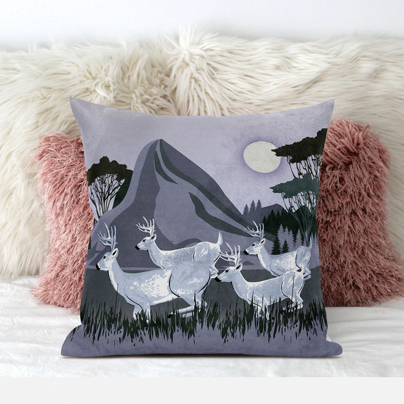 Coussin 18 x 18, Blanc estompé / mauve