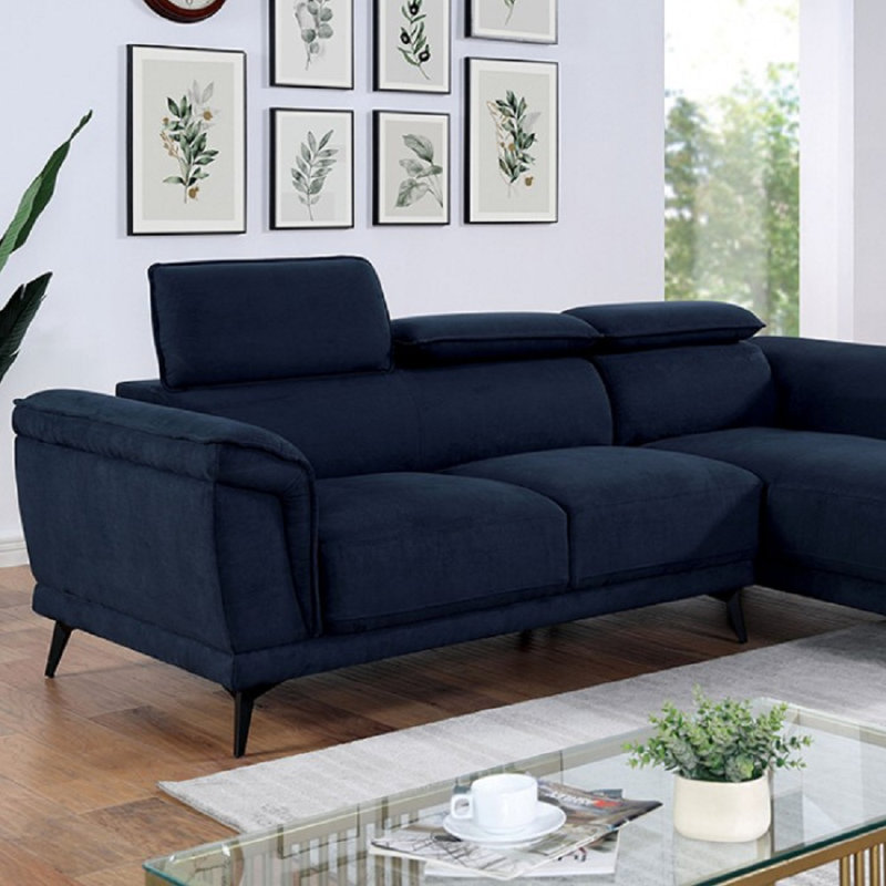 Canapé modulaire 2 pièces Megdal, Bleu