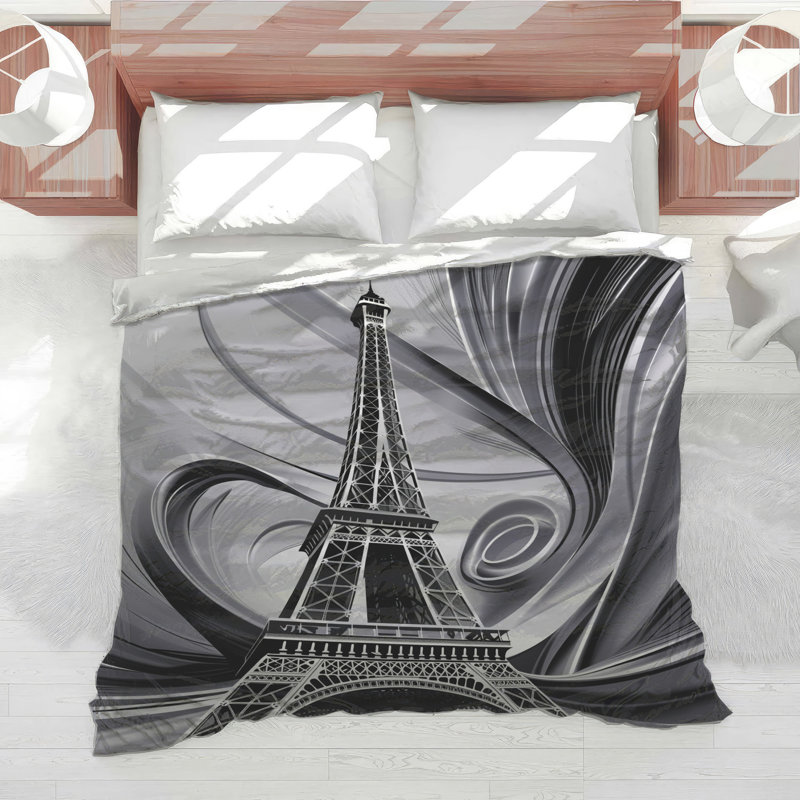 Édredon EiffelTower Bedding Architecture Modern, Simple extra long