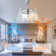 Olamide 24" DIY Shape Adjustable Ceiling Fan with Lights Remote and APP Control
