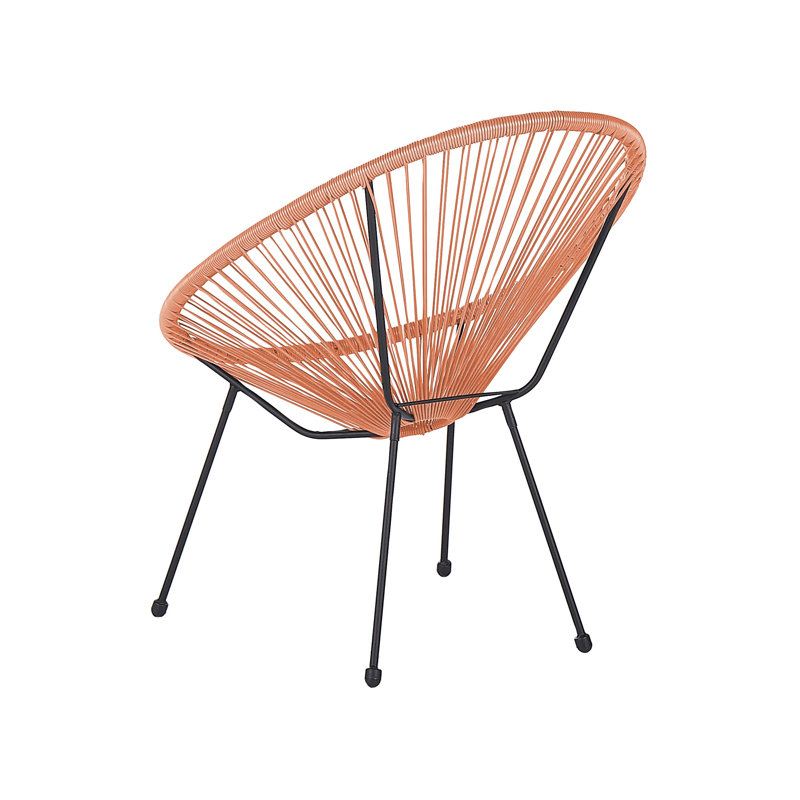 Broseley Wicker Outdoor Lounge Chair, Orange