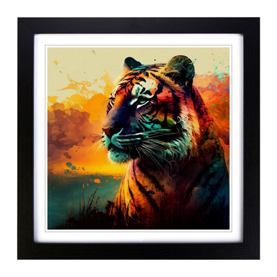 Tiger Colour Field Painting No.1 - Framed Print