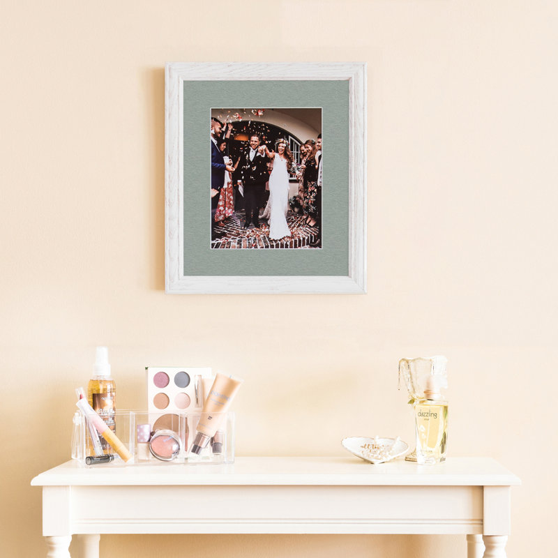 Cadre pour photo simple 11 po x 14 po en bois mat, Pin argenté