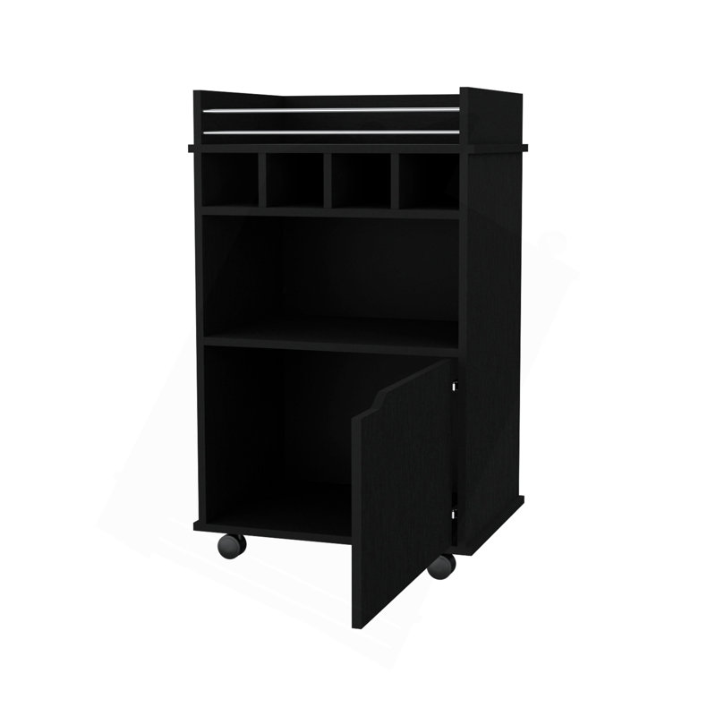 Versatile And Stylish 1-Door Bar Cart For Home Entertaining