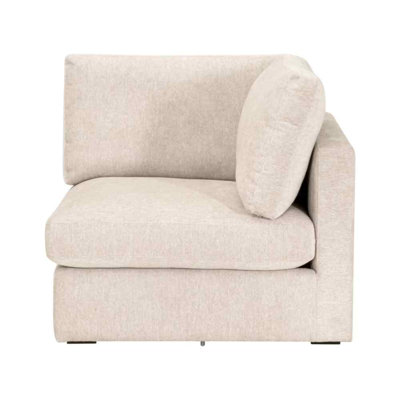 Chaise de coin modulaire en tissu Daley