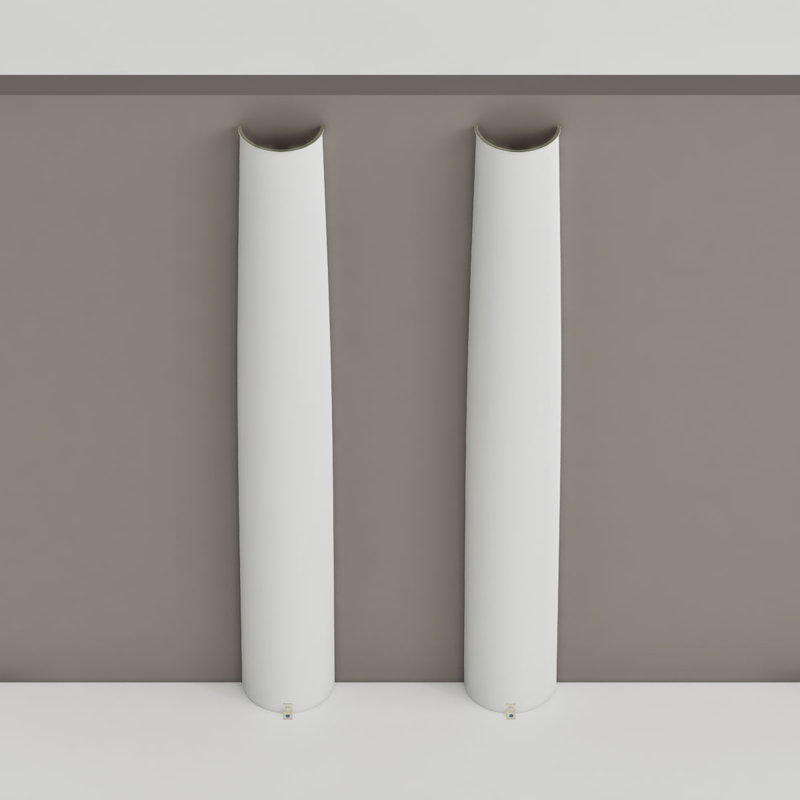 Colonne ronde Endura-Stone, 10 po de diamètre x H 10 pi, Base toscane et capitale ionique romaine