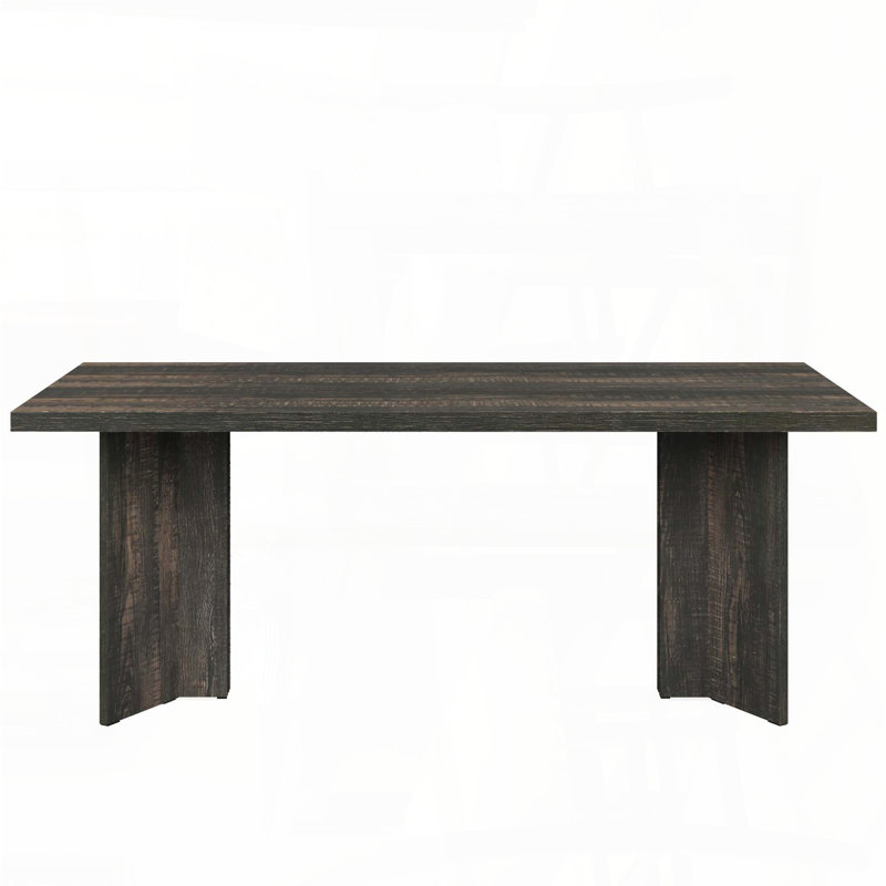 63'' Farmhouse Dining Table for 4-6 – Dark Gray, Black