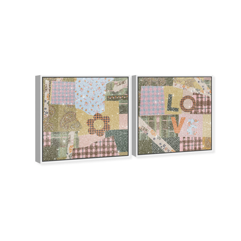 Retro Scarf Set Set by Oliver Gal, 26"H x 26"W, White Floater Frame