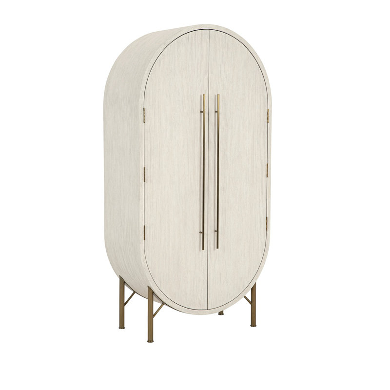 Mullinex Accent Cabinet, White Rustic Pine