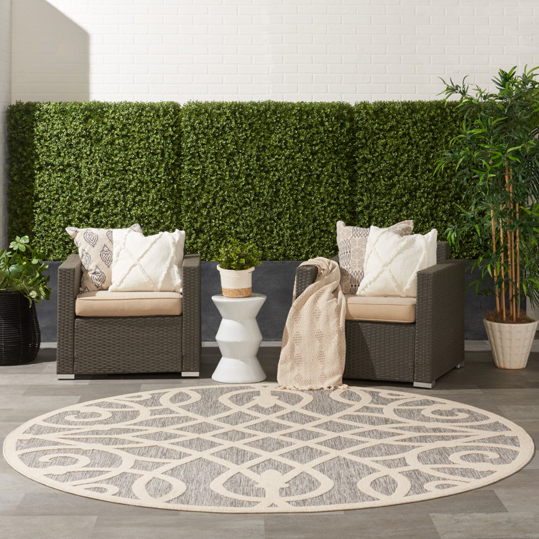Anneke Gray/Beige Indoor/Outdoor Area Rug