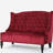 Luxury Velvet Loveseat – Modern Glam Wingback Sofa With Diamond Tufting & Turned Legs, 50" Elegant Small Couch For Living Room-120859761
