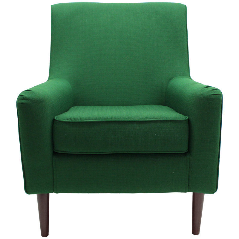 Feurstein Upholstered Armchair, Emerald Polyester Blend