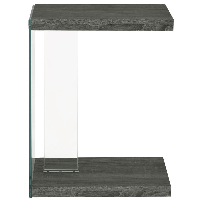 Table d'appoint Arnaldo, Gris patiné