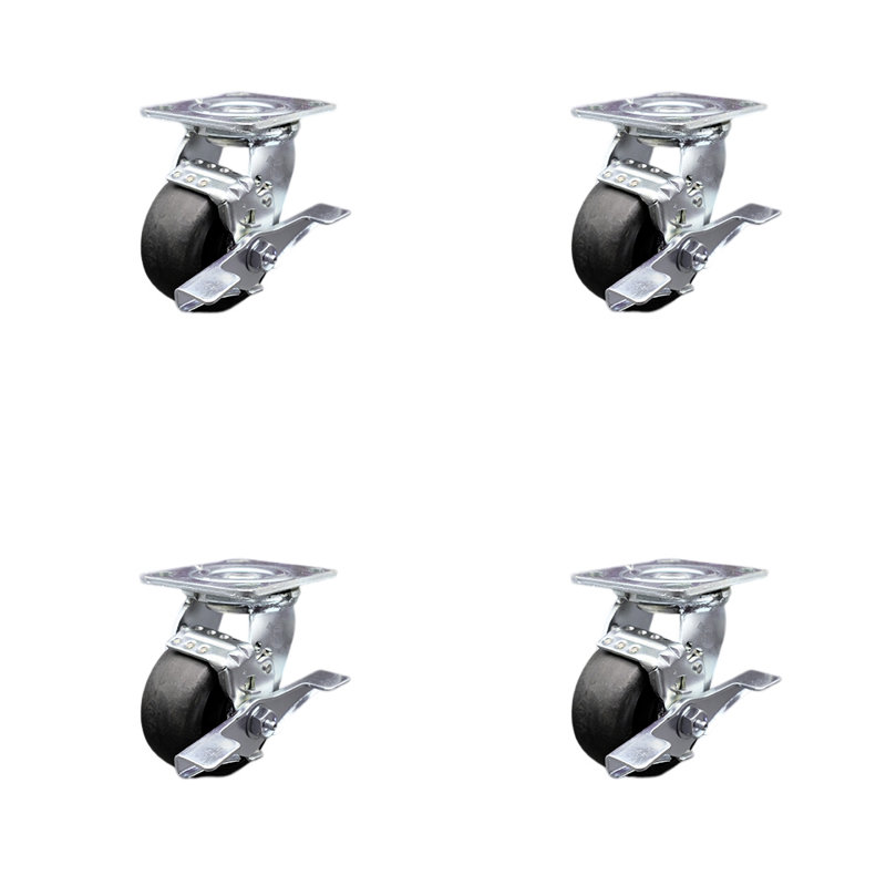 4 Piece Glass Filled Nylon Caster Set