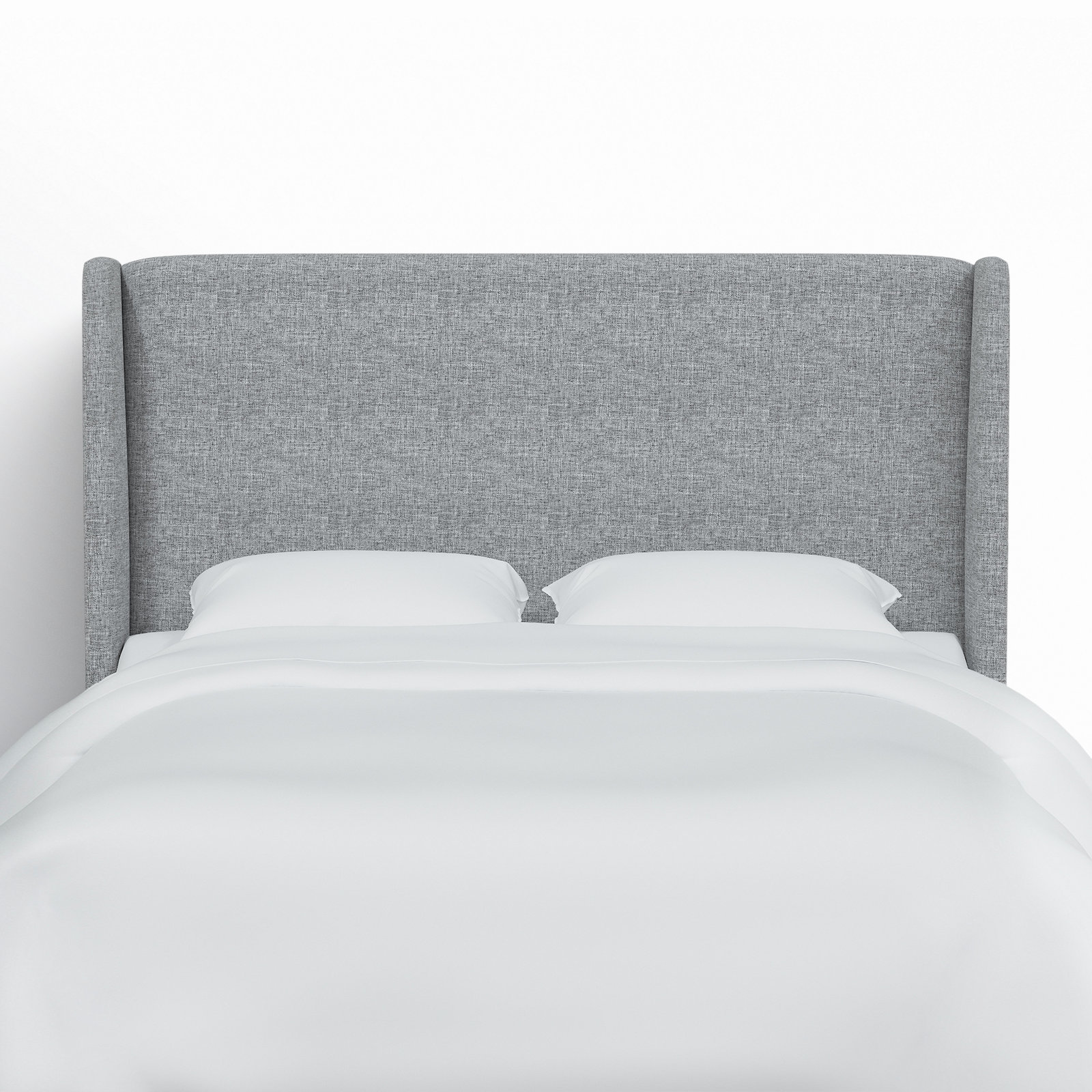 Tilly Upholstered Headboard, Queen, Zuma Charcoal Textured Linen