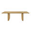 Table de salle à manger rectangulaire en bois avec structure verticale