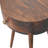 22" Walnut Solid Wood Round One Drawer Nightstand