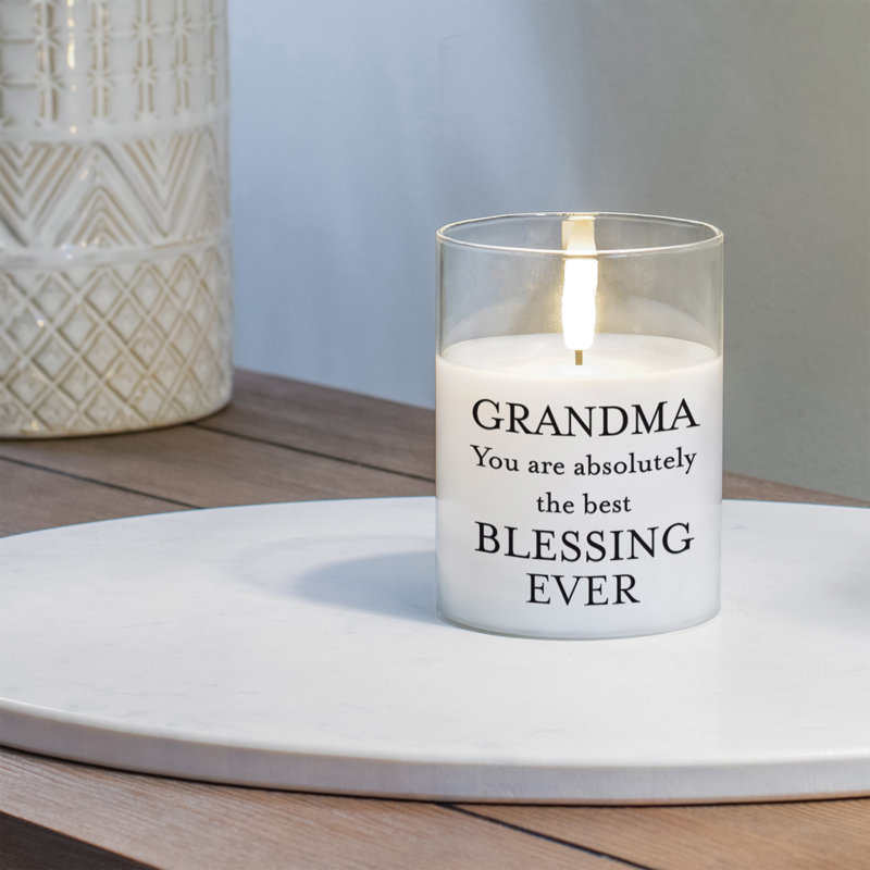 Fresh Flameless Jar Candle with Glass Holder