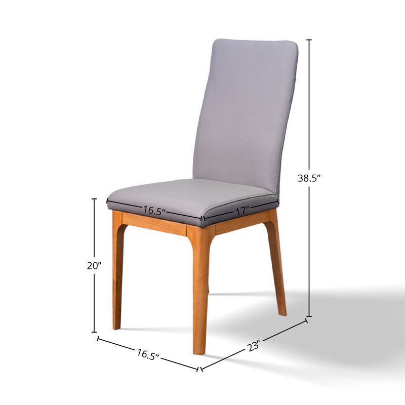 Chaise rembourrée en cuir (ensemble de 2)