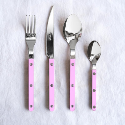 Bistrot Solid 4 - Piece Stainless Steel Flatware Set - Service for 1