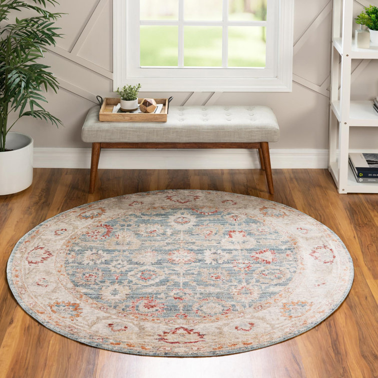 Emmy Traditional Blue Area Rug