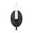 1 Light Black Wall Sconce