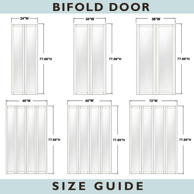 Hardware 3-Lite Bi-Fold Installation Glass Wood Door Manufactured with Wood HOZONE Color Wayfair Ancient Solid Door |