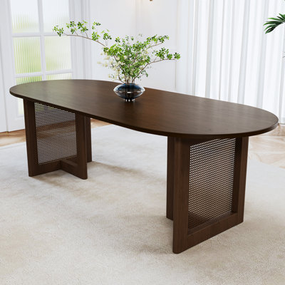 Cleara 79" Oval Solid Wood Dining Table
