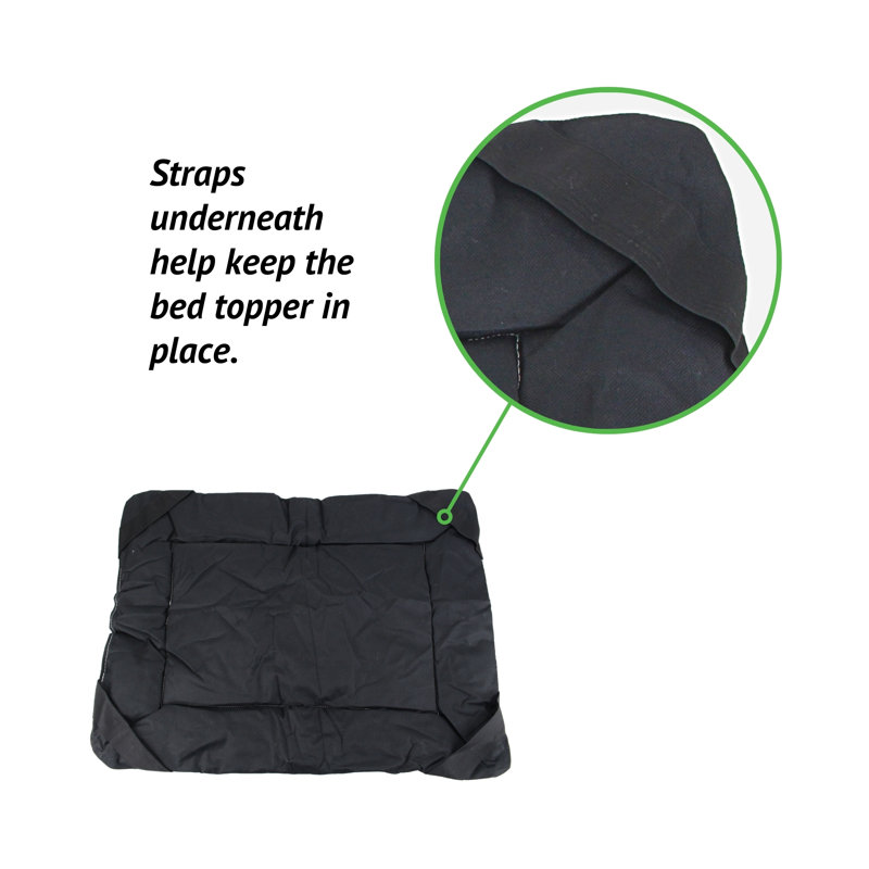 Large White Fleece Dog Bed Topper for Elevated Cot