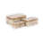 Lemoore Mango Wood Floral Decorative Brown Box with Hinged Lid Set
