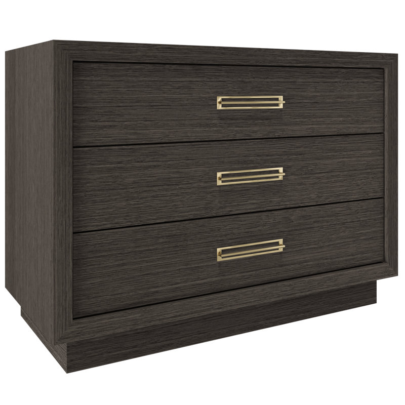 Avalon Three-Drawer Single Bath Vanity, 48", Gray Weathered, Satin Gold