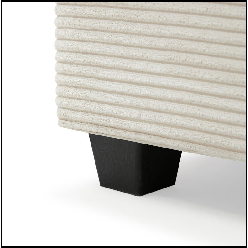 Canapé modulaire confortable surdimensionné en velours côtelé avec caractéristiques pratiques pour le salon, Beige