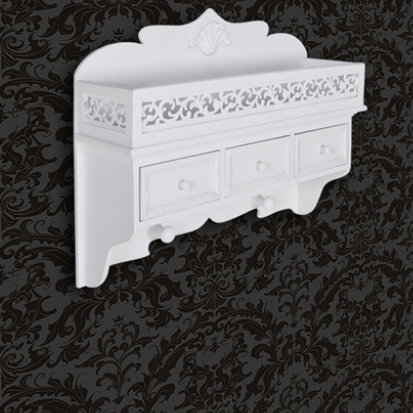 Wall 3 - Hook Wall Mounted Coat Rack