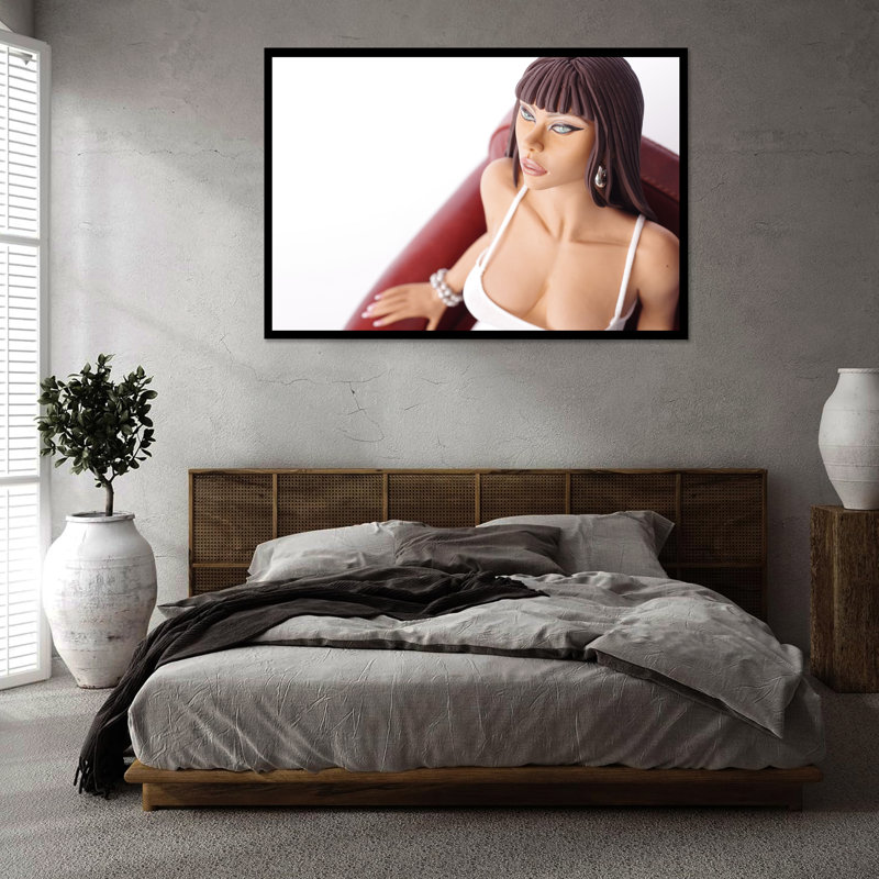 Good Black Art "Nisha" par PJ Harper | Reproduction de photo encadrée en édition limitée pour la maison et le bureau, Noir