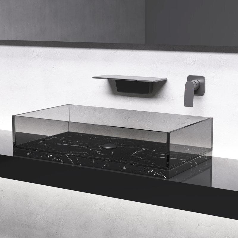 Robinet pour salle de bain Gunmetal Waterfall, Gris