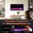 36 In. Wall Mounted Electric Fireplace With 12 Flame Colors And Wifi Function In Black-678244343